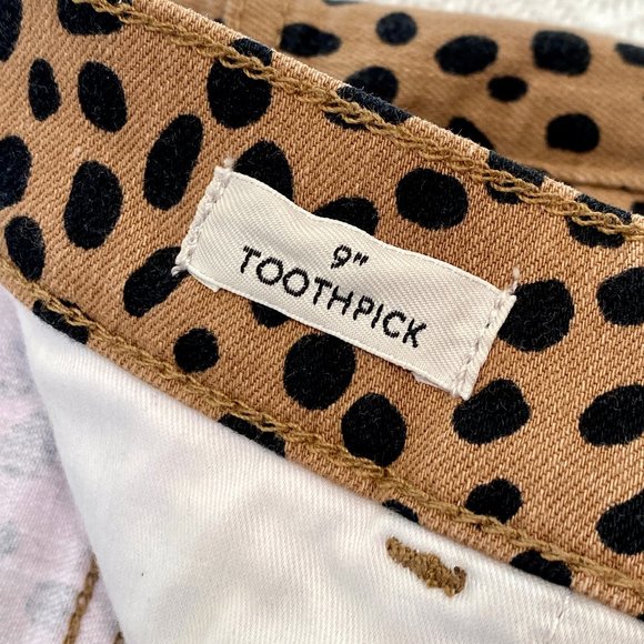 J. Crew 9" Toothpick Stretch Jeans in Cheetah Print, Size 28 - Picture 8 of 11
